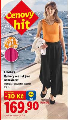 ESMARA Kalhoty se širokými nohavicemi