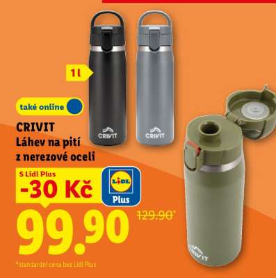 CRIVIT Láhev na pití z nerezové oceli