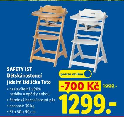 SAFETY 1ST Dětská rostoucí jídelní židlička Toto