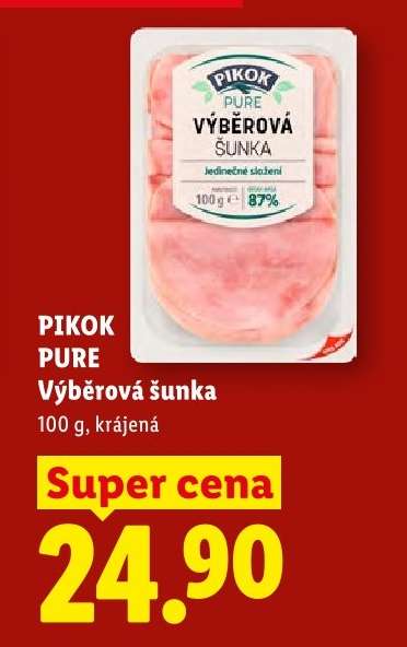 PIKOK PURE VÝBĚROVÁ ŠUNKA