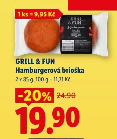 GRILL & FUN Hamburgerová brioška