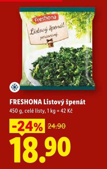 Freshona Listový špenát