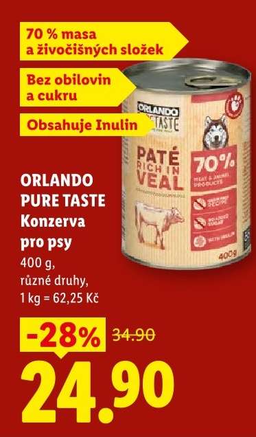 ORLANDO PURE TASTE Konzerva pro psy