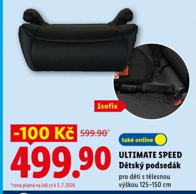 Ultimate speed Dětský podsedák