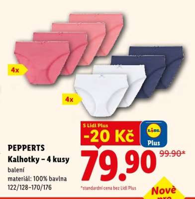 PEPPERTS Kalhotky – 4 kusy