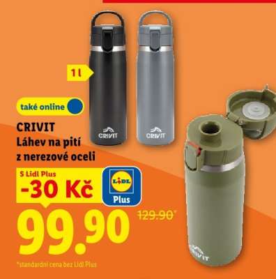 CRIVIT Láhev na pití z nerezové oceli