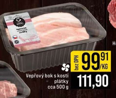 Vepřový bok s kostí plátky
