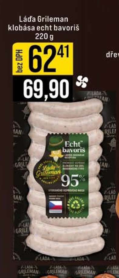 Láďa Grileman klobása echt bavoriš 220 g