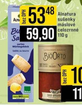 Alnatura sušenky máslové celozrnné 110 g