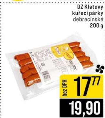 DZ Klatovy kuřecí párky debrecinské