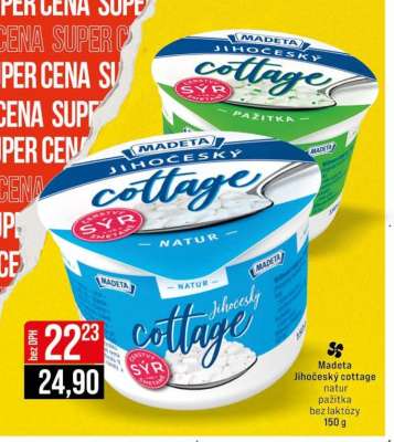 Madeta Jihočeský cottage natur pažitka bez laktózy 150 g