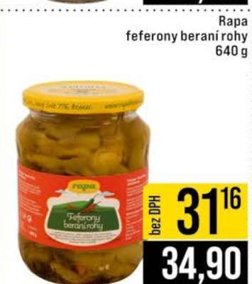 Rapa feferony beraní rohy