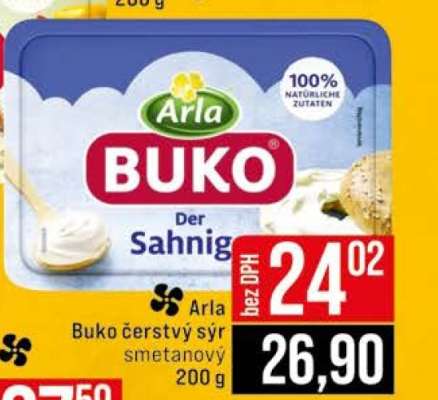Arla Buko čerstvý sýr smetanový