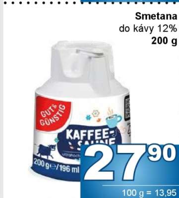 Smetana do kávy 12%