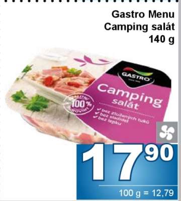 Gastro menu camping salát