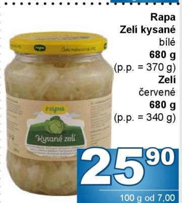 Rapa Zelí kysané
