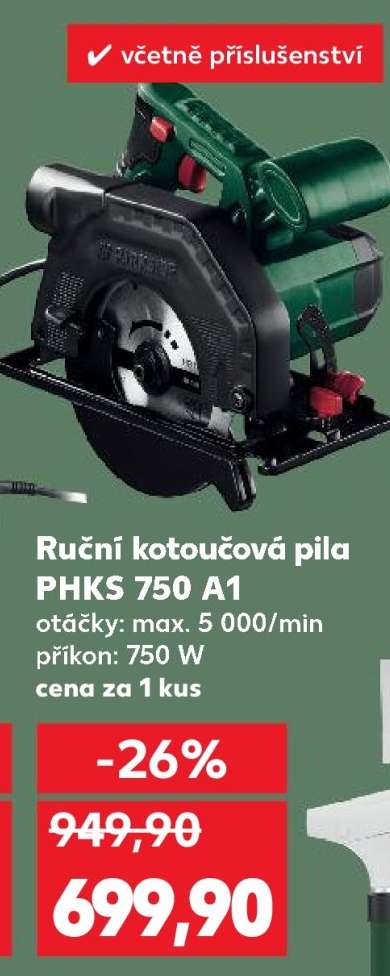 Ruční kotoučová pila PHKS 750 A1