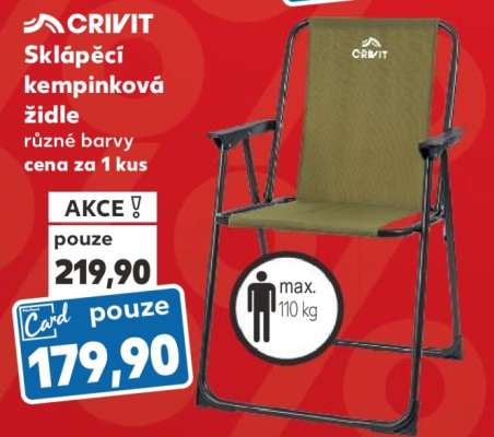 CRIVIT Sklápěcí kempinková židle