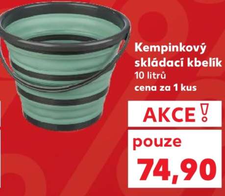Kempinkový skládací kbelík