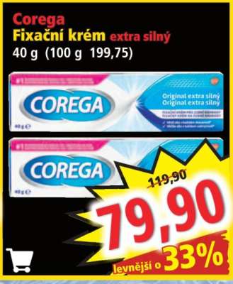 Corega Fixační krém extra silný