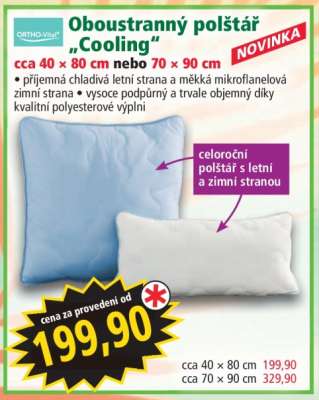 Oboustranný polštář „Cooling“