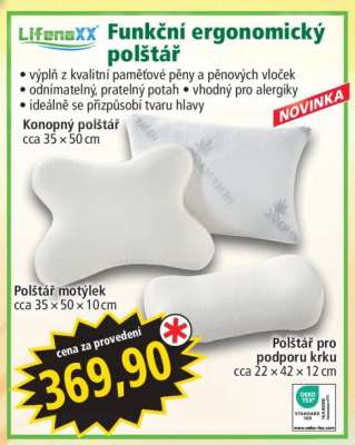 Funkční ergonomický polštář