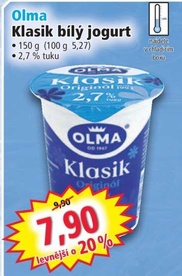 Olma Klasik bílý jogurt