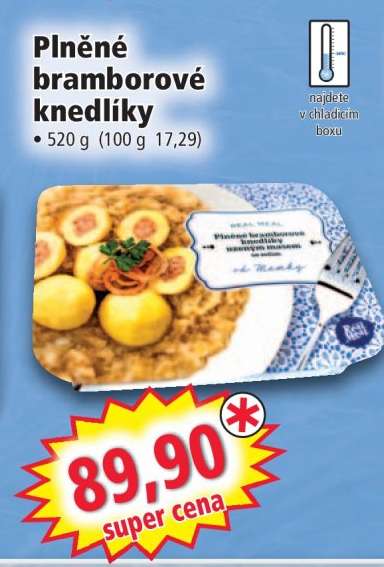 Plněné bramborové knedlíky
