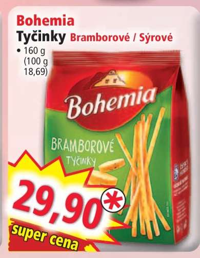 Bohemia Tyčinky Bramborové / Sýrové