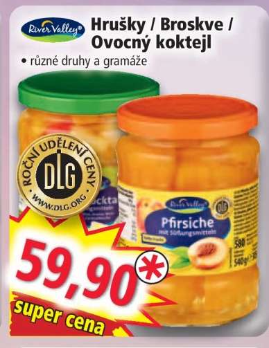 Hrušky / Broskve / Ovocný koktejl