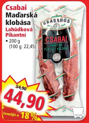 Csabai Maďarská klobása