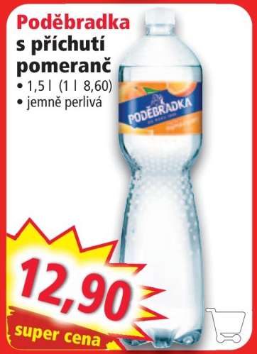 Poděbradka s příchutí pomeranč