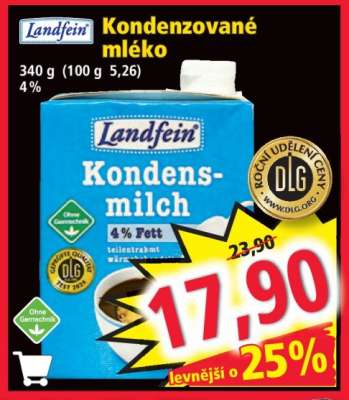 Landfein Kondenzované mléko