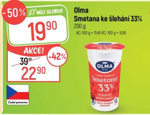 Olma Smetana ke šlehání 33%