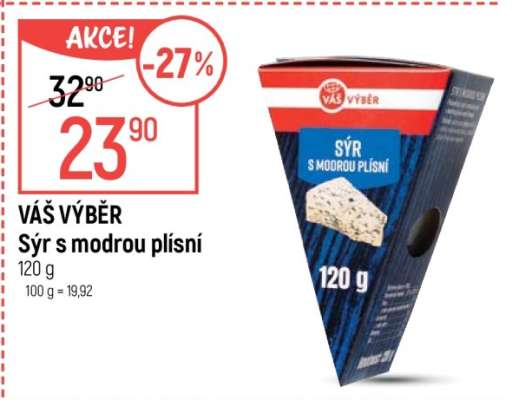 VÁŠ VÝBĚR Sýr s modrou plísní