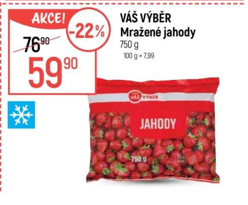 VÁŠ VÝBĚR Mražené jahody