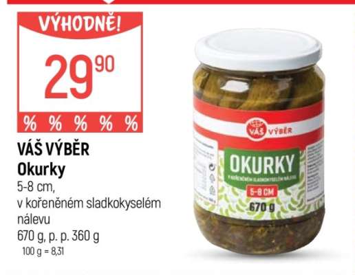 VÁŠ VÝBĚR Okurky