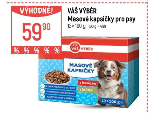 VÁŠ VÝBĚR Masové kapsičky pro psy