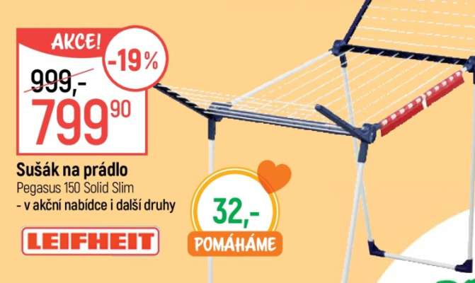 Sušák na prádlo Pegasus 150 Solid Slim