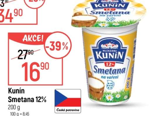 Kunín Smetana 12%