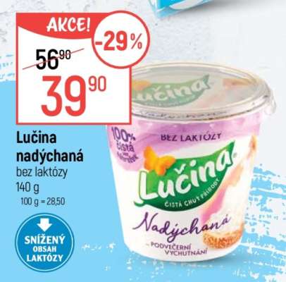 Lučina nadýchaná bez laktózy