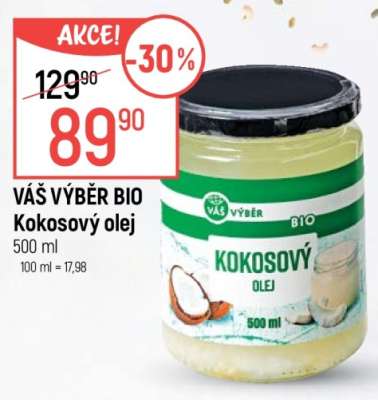 VÁŠ VÝBĚR BIO Kokosový olej
