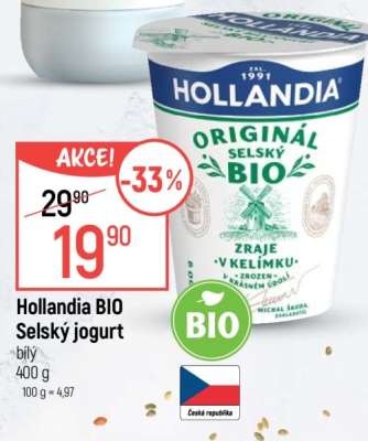Hollandia BIO SELSKÝ JOGURT