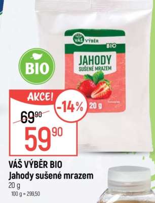 VÁŠ VÝBĚR BIO Jahody sušené mrazem