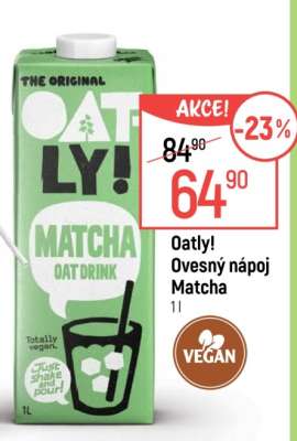 OATLY! Ovesný nápoj Matcha
