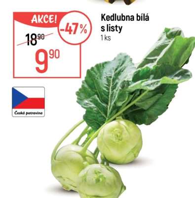 Kedlubna bílá s listy