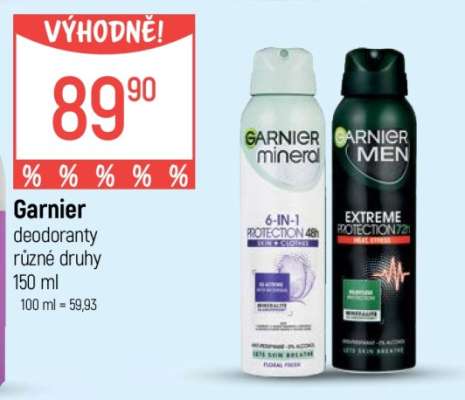 Garnier deodoranty