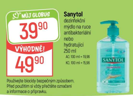 Sanytol dezinfekční mýdlo na ruce