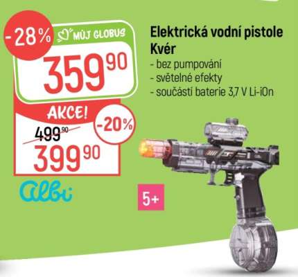 Elektrická vodní pistole Kvér