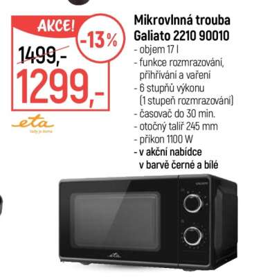 Mikrovlnná trouba Galiato 2210 90010
